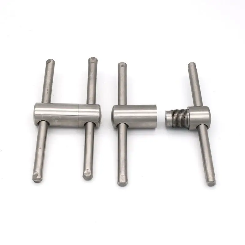 Silver Billiard Cue Tip Press Shape Tool Flat/Arc-Shaped for Random Choice