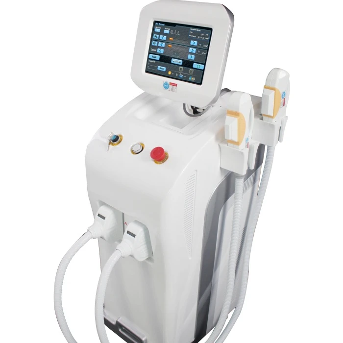 

Vertical IPL SHR laser hair removal machine with 2 IPL SHR handpieces