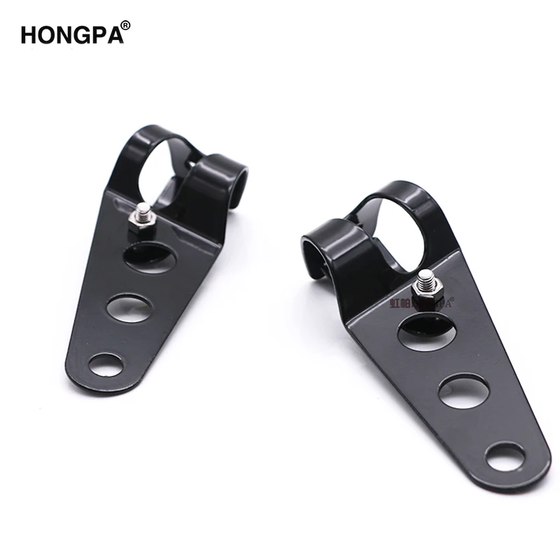 Universal Black Cafe Racer Headlight Bracket Motorbike Head Light ...