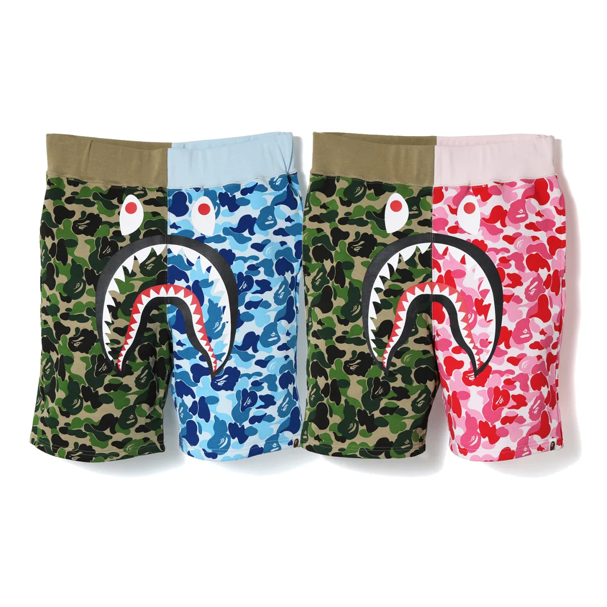 

Bape Shark Shorts For Men And Women With Camouflage Casual Stitching Short, Customized colors