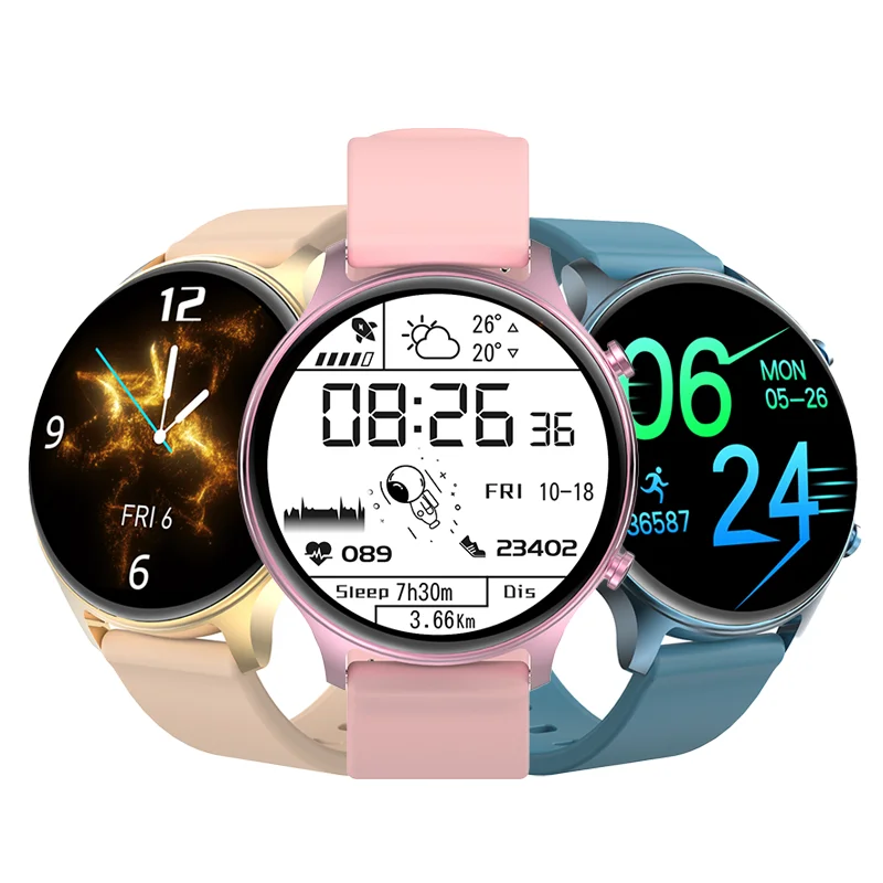 

Smart watch DK18, women/female/lady smartwatch, 2021 2022 fitness tracker, message/ SNS/ Call reminder, Gold/Pink