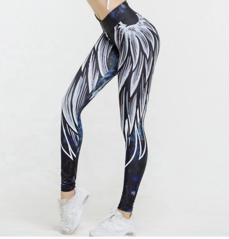 Wholesale Fashion 3D Print Yoga Pants Slim Gym Sport Workout Leggings For Women