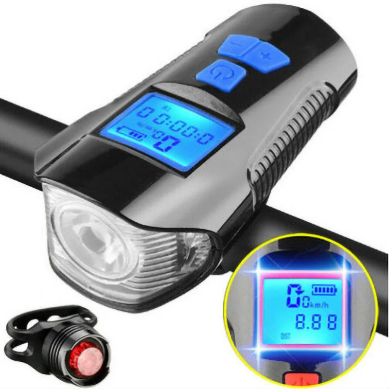 

USB Rechargeable Waterproof Bike Light Set Ultra Bright 300Lumens LED Bicycle Head Light Back Rear Light Combo Accessories