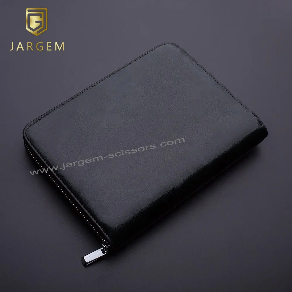 

Black genuine leather hair scissors cases big scissors show case, Optional