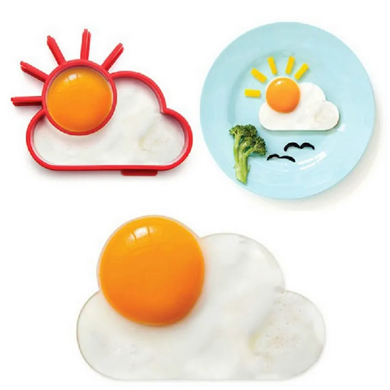 

Cloud Sun Shape Eggs Mould Silicone Fried Egg Pancake Ring Omelette Fried Egg For Cooking Breakfast Frying Pan Oven Kitchen