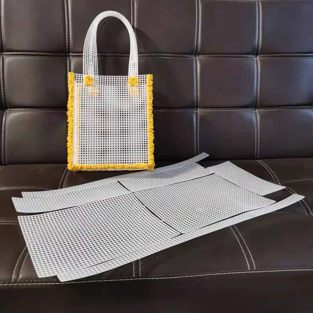 

New Auxiliary Knitting & Weaving Plastic Mesh Sheet Chenille Gold Velvet Diy Bag Accessories Easy Knit Helper, Picture