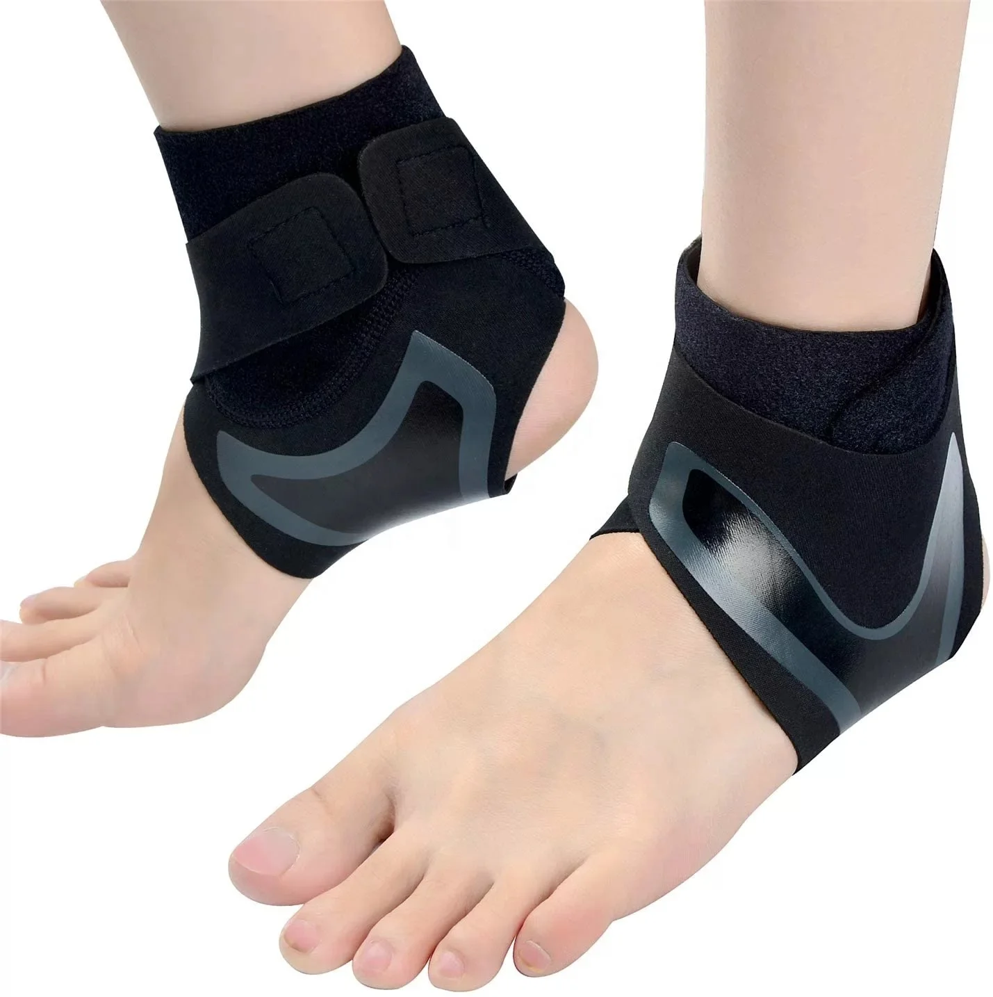 

2021 New Adjustable Lace Up Plastic Ankle Foot Orthosis Brace, As picture or custom color