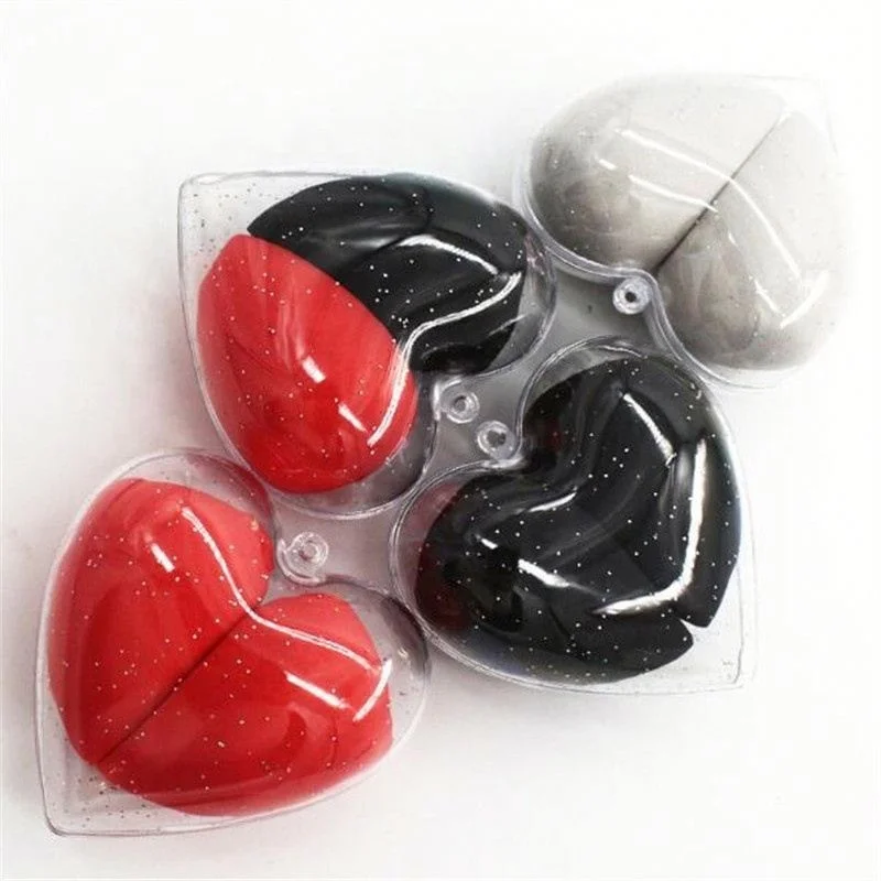 

2 Pcs Different Colors Super Soft Make Up Beauty Sponge Blender Latex Free Makeup Sponge in Stock, Red/black/gray/red+black