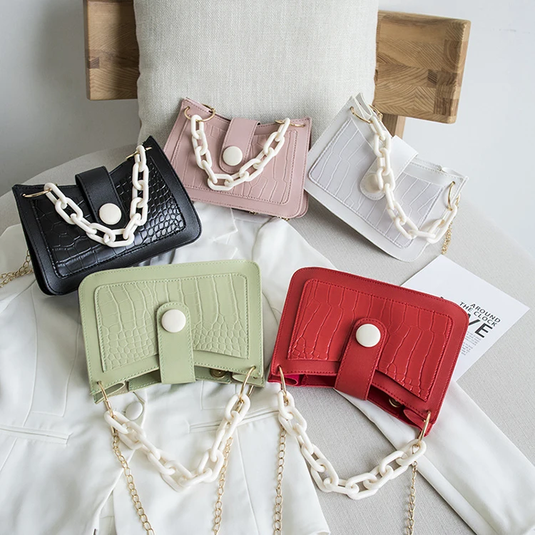 

Cheapest Classy Crocodile Pattern Pu Women Chain Ladies Bag Wholesale, Customizable