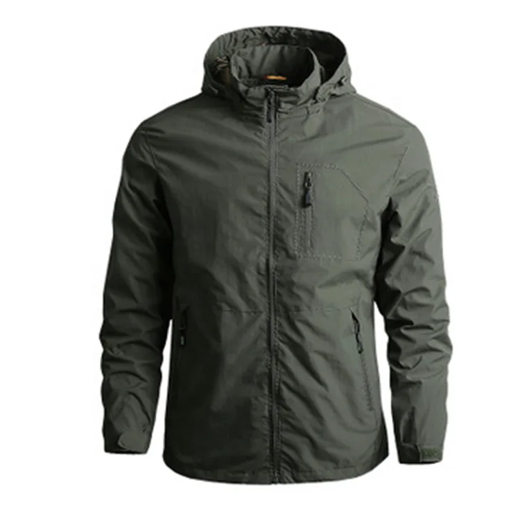 

Ready to ship fast wholesale men light and breathable water repellent outdoor hooded jacket