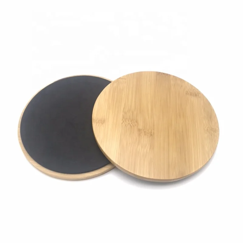 

New arrival eco-friendly non-slip bamboo material core sliders gliding disk wholesale, Wooden