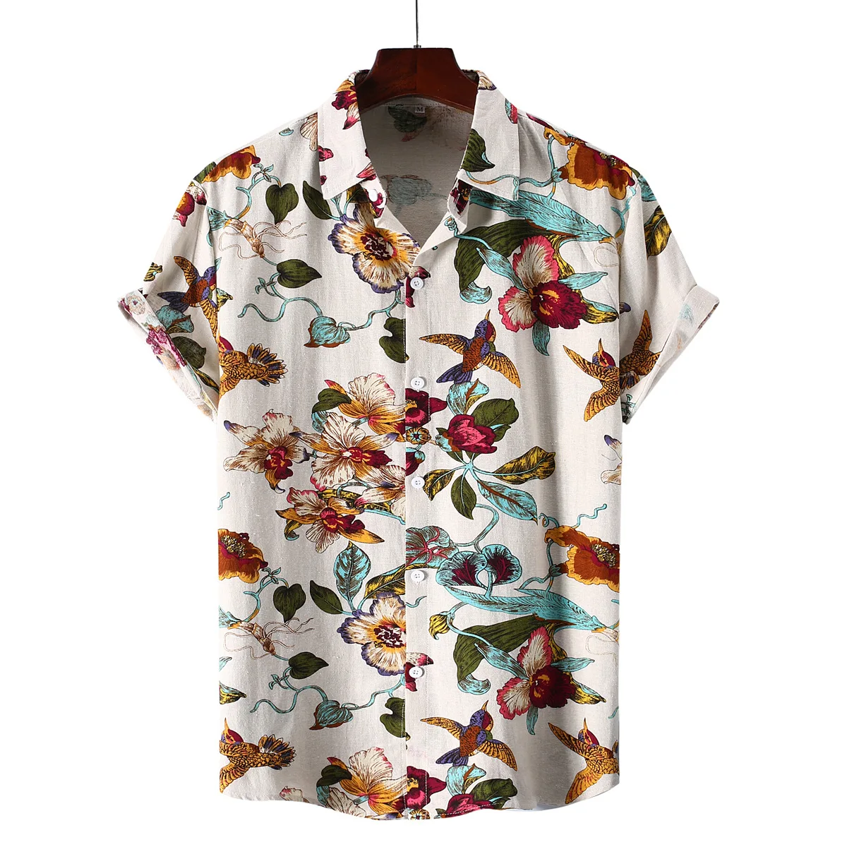 

New Men's Short Sleeve Floral Shirt In Spring And Summer mens shirt