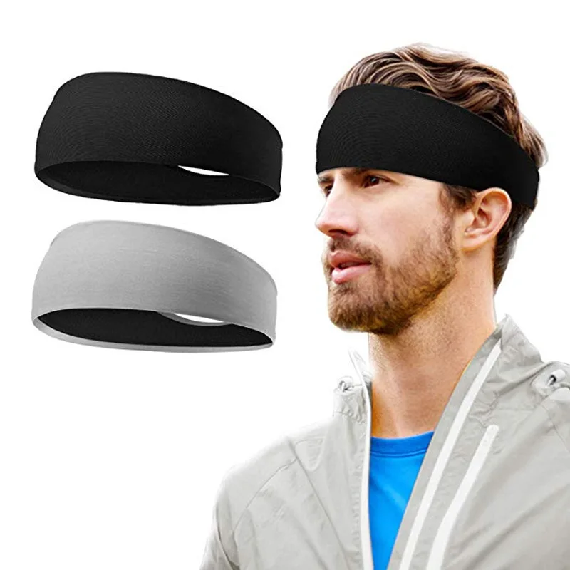 

Wholesale Cotton Elastic Sports Headband Sweatband Stylish Basketball Wide Sweat Athletic Head Bands