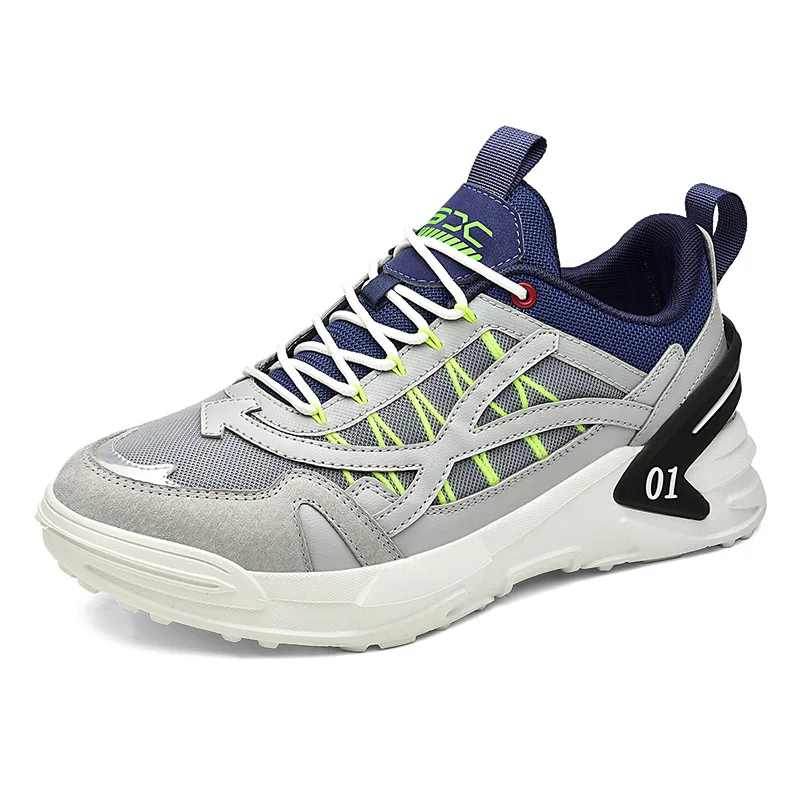 

2022 New Design Mens Sneakers Casual Breathable Mesh For Shoes Comfortable Mens New Fashion Shoes, 2 colors