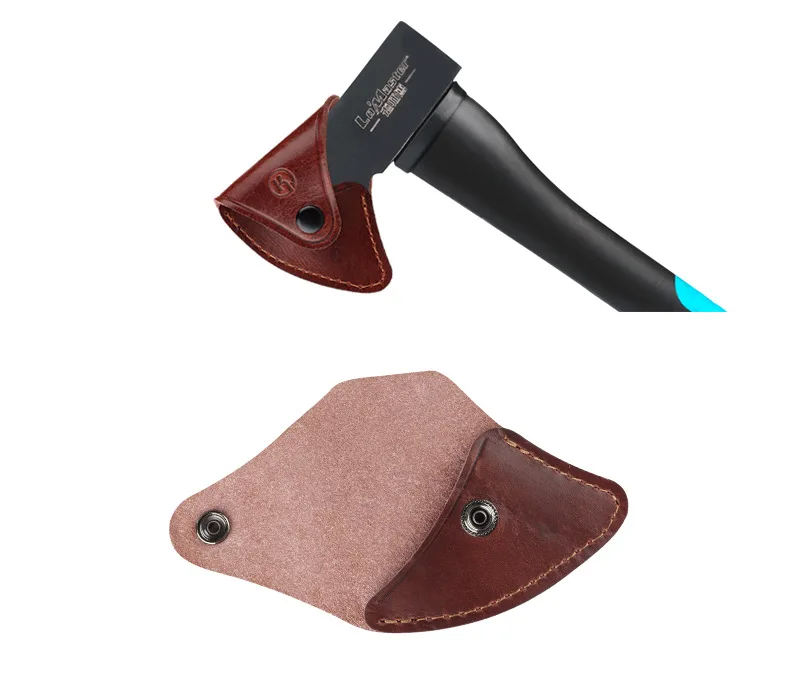 

Military hand axe protection cover Outdoor hunting hand axe and axe blade protection bag, Brown