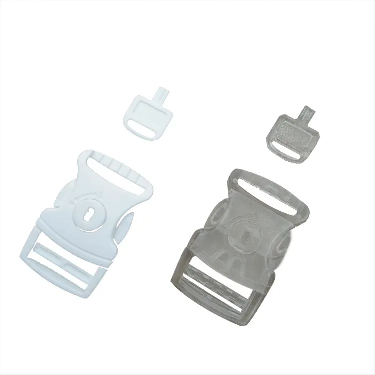 

Wholesale high quality plastic safely 25MM lock buckle with key for children accessories