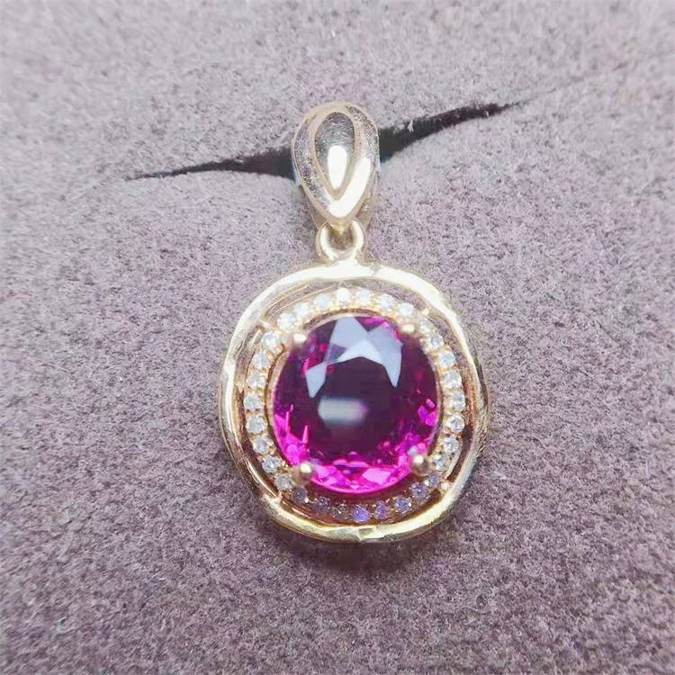 

SGARIT wholesale jewelry gemstone pendant wedding jewelry 18k rose gold 2ct genuine tourmaline pendant for women