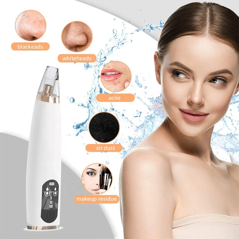 

OEM/ODM Face blackhead derma suction removal beauty device blackhead remover vaccum, White/customed color