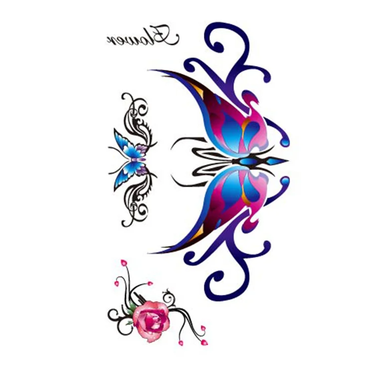 

Promotional top sexy realistic color temporary water transfer tattoo stickers, Cmyk