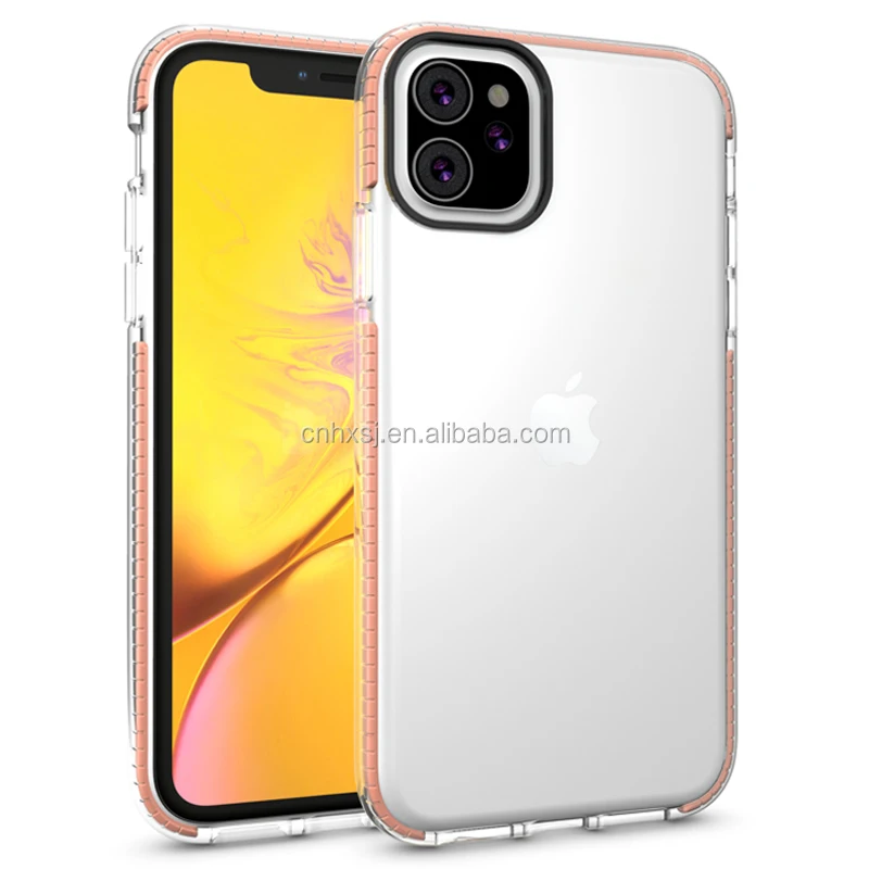 

Big eyes TPU PC TPE hard shell transparent back cover color edge phone case For iphone 11 Pro Max