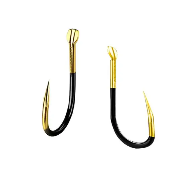 

Fishing hooks Explosion fish hook with long handle and looped sea hook, Black