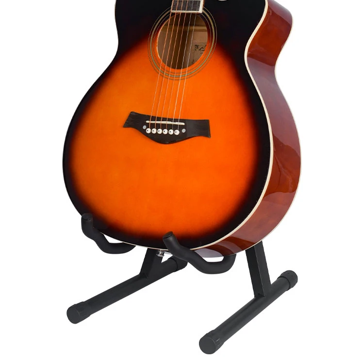 

Professional display music stand A frame guitar floor stand, Black