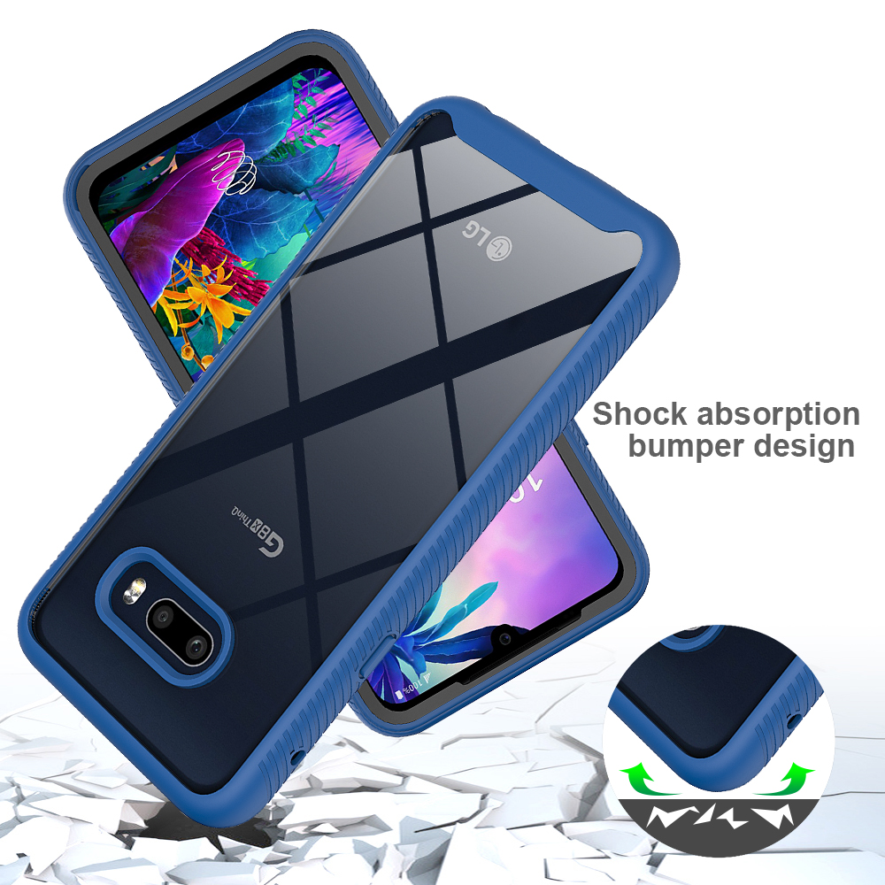 

360 Full Protective Slim Armor Phone Case with Front Frame Back Cover for LG G8x ThinQ / V50s ThinQ