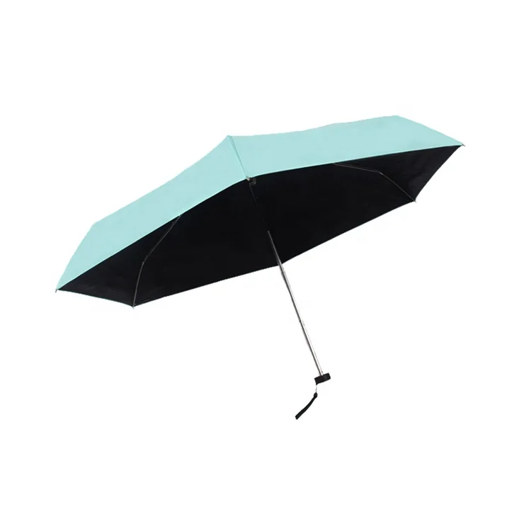 
Mini Pocket Capsule Umbrella UV Protection Five Folding Umbrella Fabric with Black Coating 
