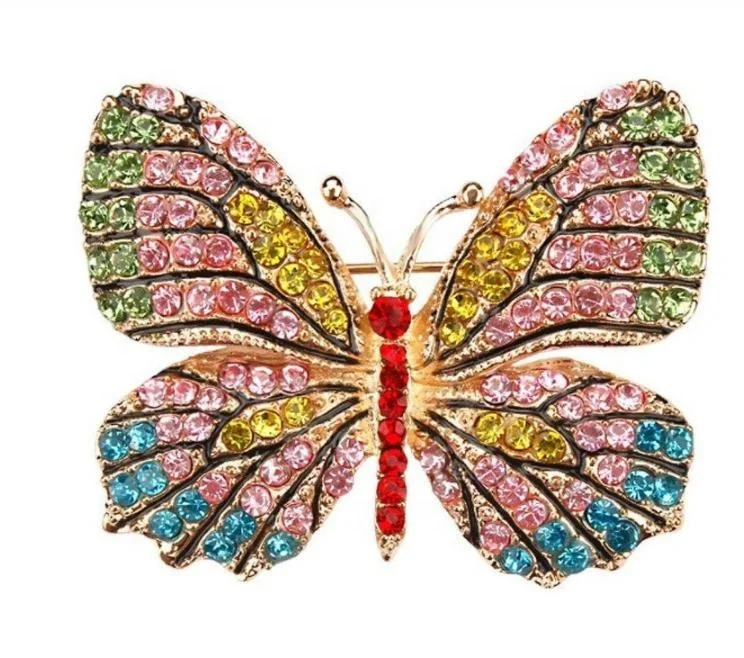 

UNIQ Hot Sale Colored Rhinestone Cute Pearl Rhinestone Jewelry Animal Shape Brooch