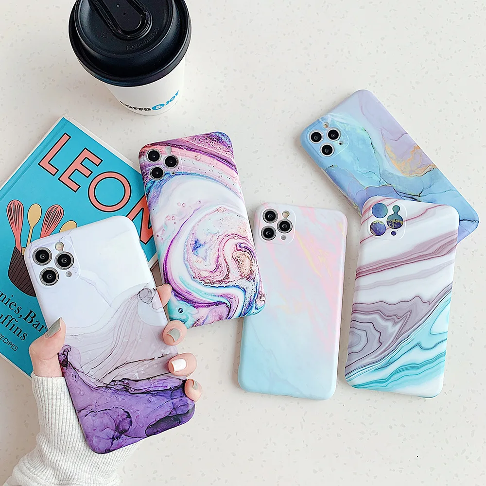 

2021 Mobile Phone Accesories For iPhone 11 Pro Max Mobile Phone Case For iPhone Xr Xs Mobile Cover Customized Marble Phone Case