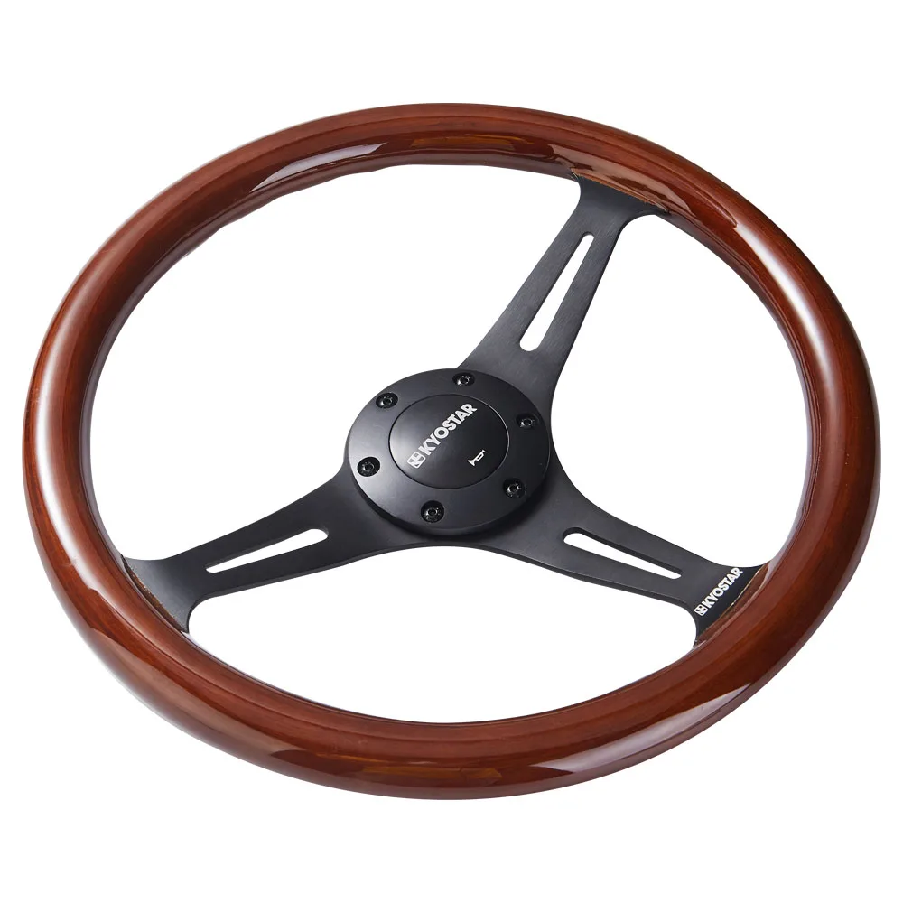 
KYOSTAR 350mm 6-Bolt Classic Wood Grain Steering Wheel 