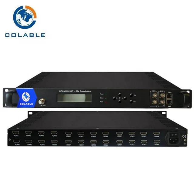 

2020 cheap new 24CH HD video to DVB ATSC ISDB-T Encod Modulator for catv system Chengdu COLABLE