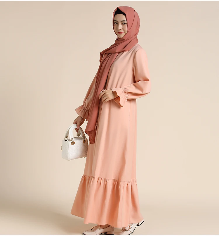 Women Clothing Abaya Muslim Dresses For Baju Wear Long Sleeve Indonesia