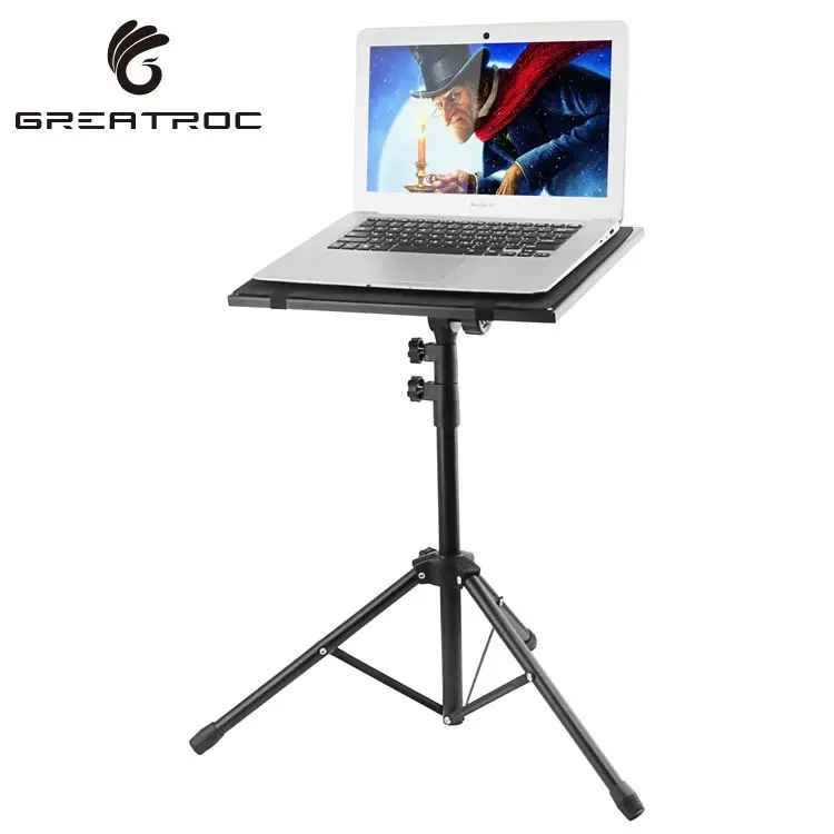 

Great roc tripod stand for projector with two belts stable fit 15.6 inch computer notebook angle&height adjustable laptop holder