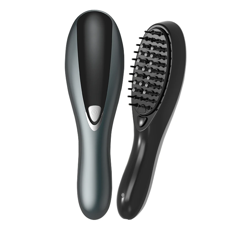 

Handhold USB rechargeable electric hair roots treatment vibrating massager comb hair oil aplicator