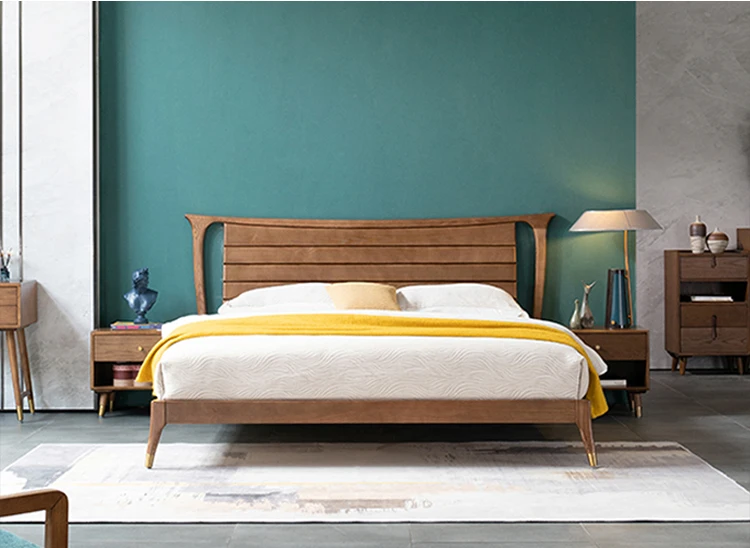 Stylish Furniture Solid Ash Wood Bedroom Furniture King Size Bed Buy