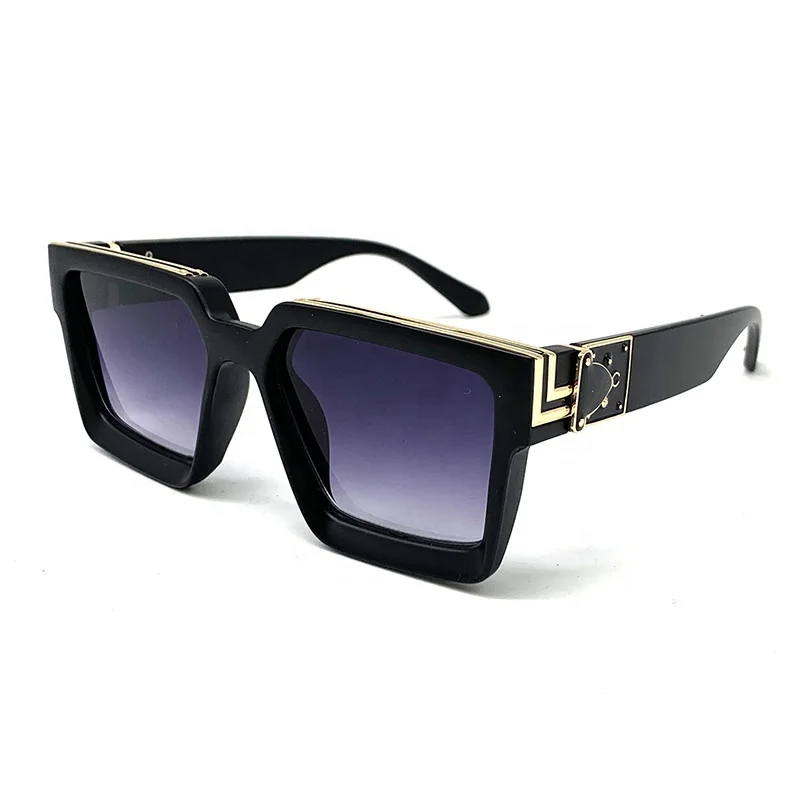 

2021 Trendy Sun Glasses Italy Design Retro Steampunk Oversized Square Futuristic Men Women Sunglasses