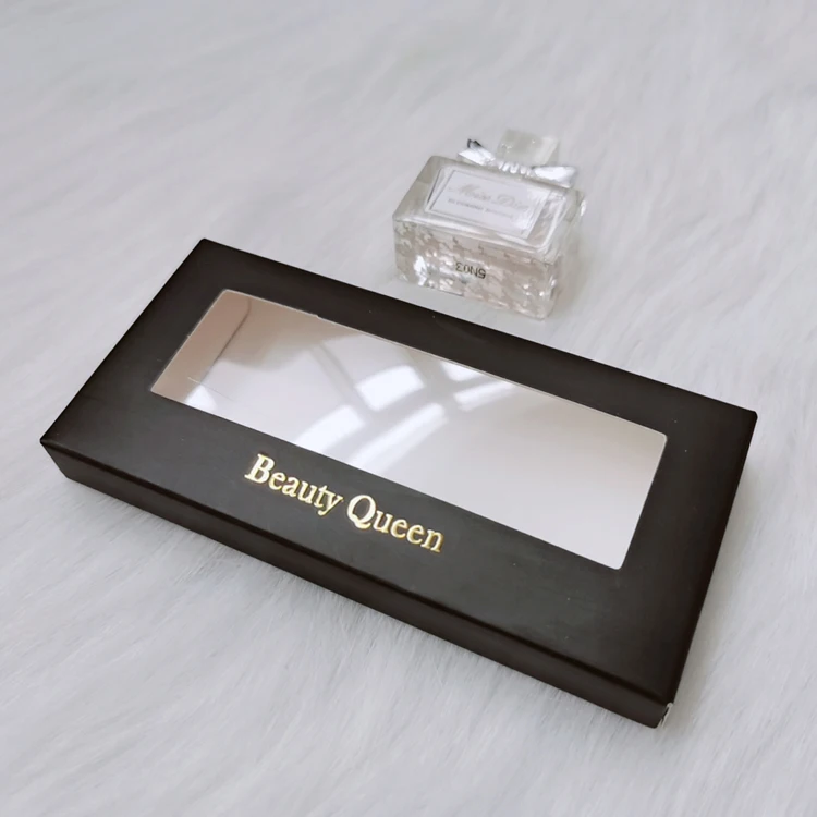 

Premium black rectangular eyelashes box with golden private label logo custom lash box eyelash cases, Natural black