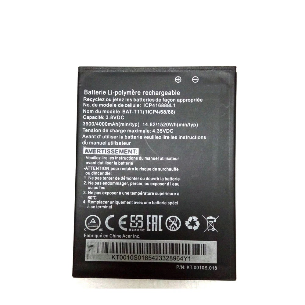 

OEM Original Cell Mobile Phone Li-ion polymer Battery for Acer Liquid BAT-T11 ICP416888L T03 T04 Z630 Z630S