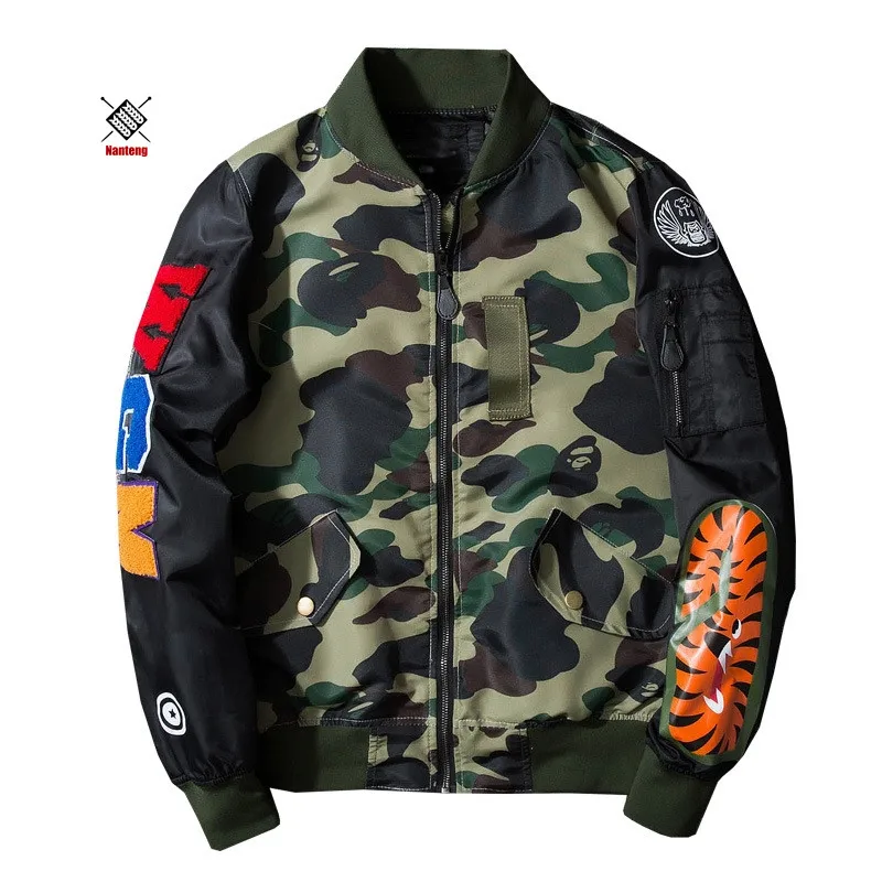 

Custom High Quality White 100% Polyester Winter Fashion Design Men Bomber Custom Sublimation Men's Casual Jackets Men