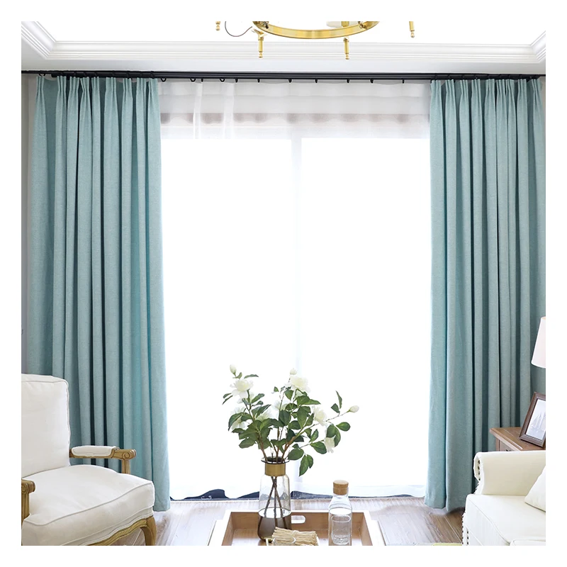 

Innermor Solid Plain Curtain for Livingroom Home Decor Darpe Curtain Luxury for Bedroom Window Curtain Customized Blackout Hotel