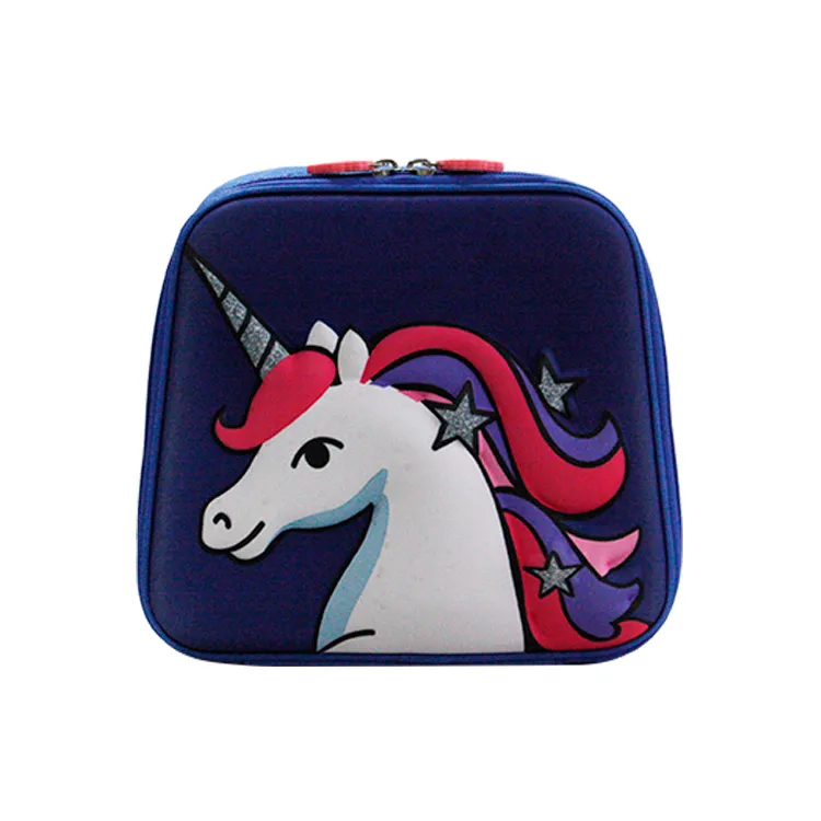 

Wholesale stocked goods 10 inch cartoon blue unicorn outdoor cute kids backpack for school children