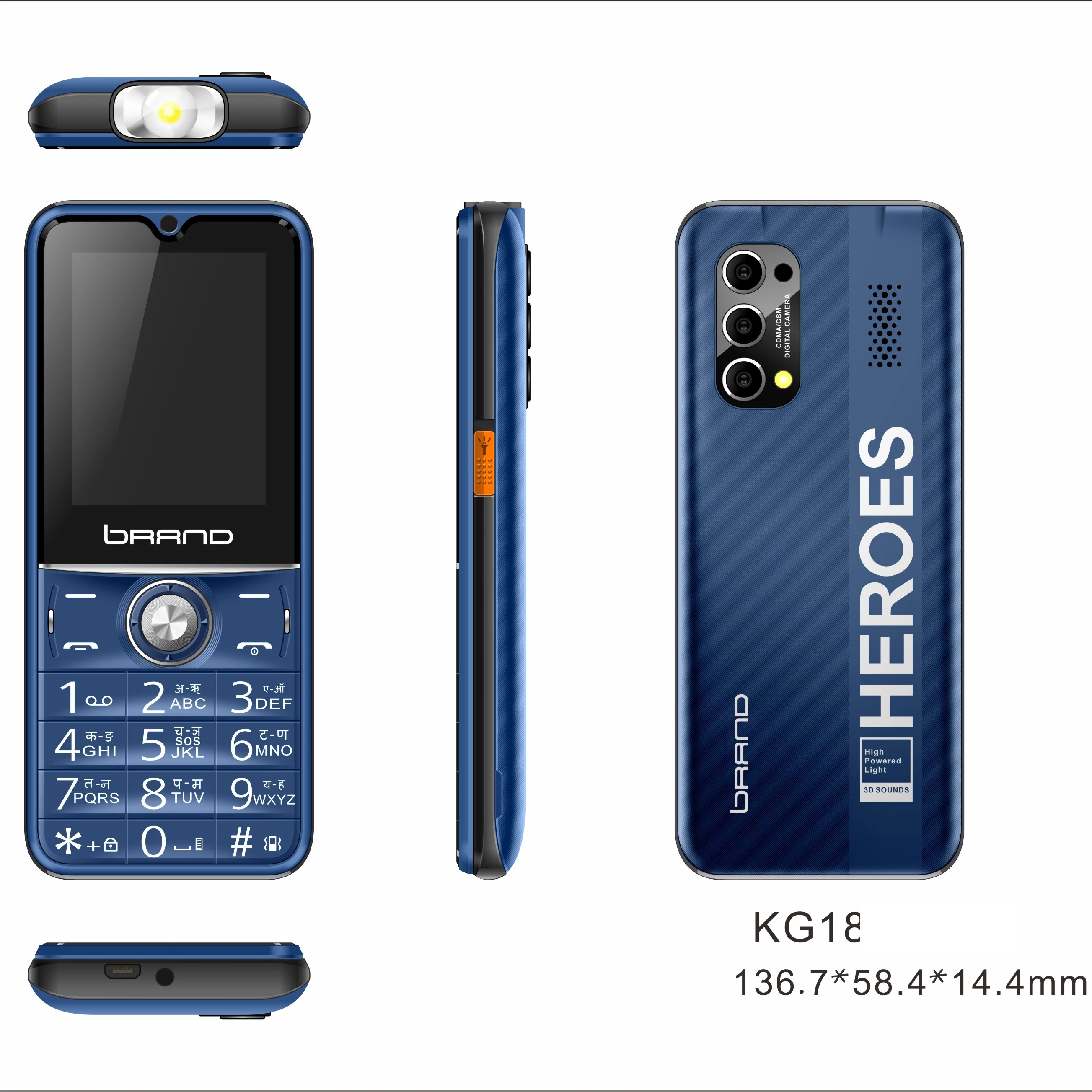 

New Mobile Phone with speaker cell Phone KG18 2.4 Inch LCD Display 2G Mobile Phone 150 3310 5310 BM10