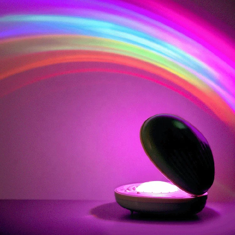 Kanlong Ins facebook baby kids LED shell shape LGBT USB night light projector for birthday girlfriend gifts