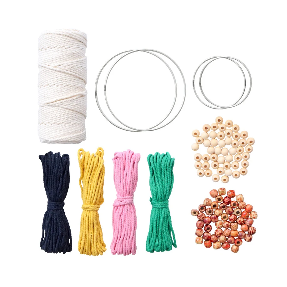 

Macrame Kit Diy Plant Hanger Cord, Beads Crafts DIY for Adults Beginners use wall hanging