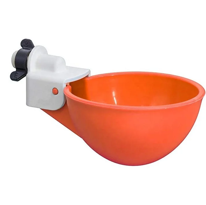 
Orange Color Poultry Drinker Cup, Pigeon Bird Chicken Quail Water Cup PH 151  (62415873962)