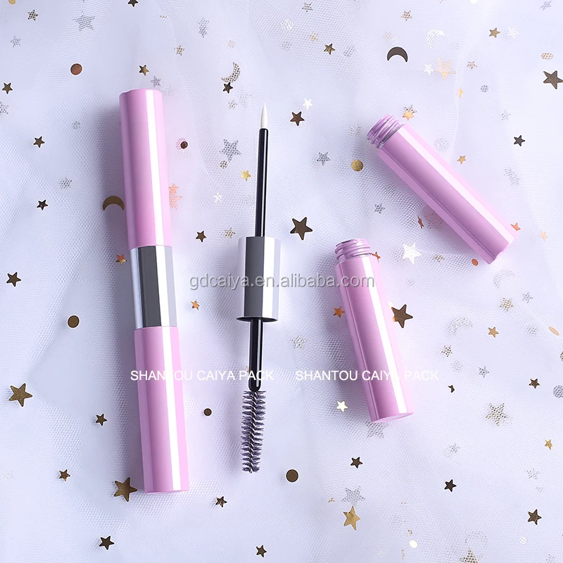 Oem Custom Pink Black 2 In 1 Double Ended Aluminum Petg Empty Cylinder