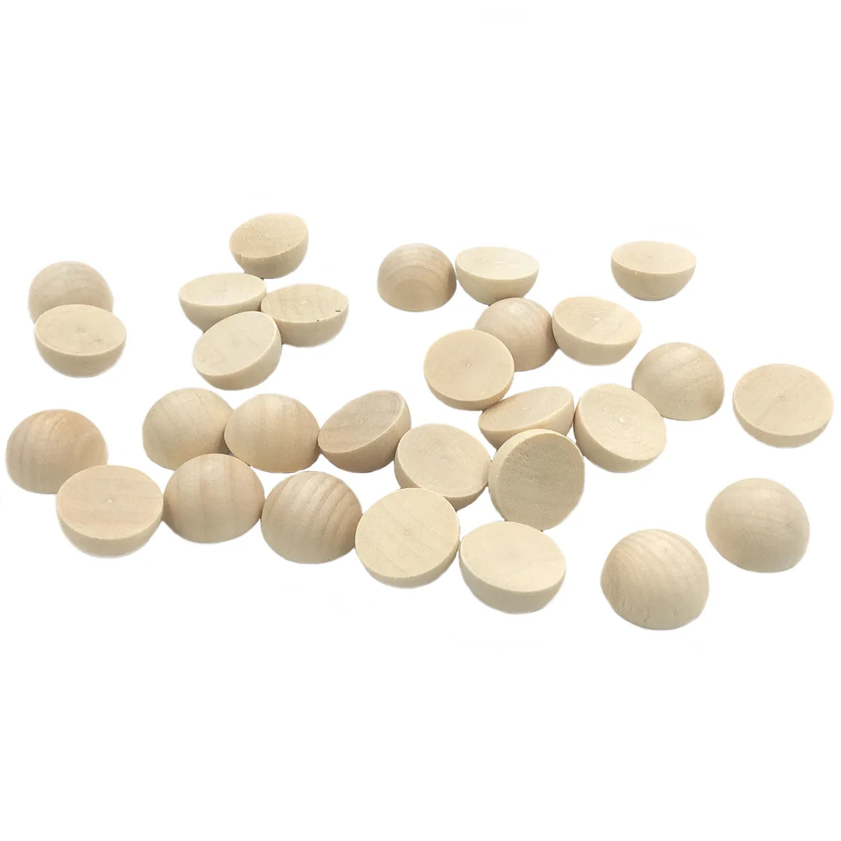 

Half Wooden Beads Unfinished Split Round Wood Balls For Craft Paint (15mm), Natural