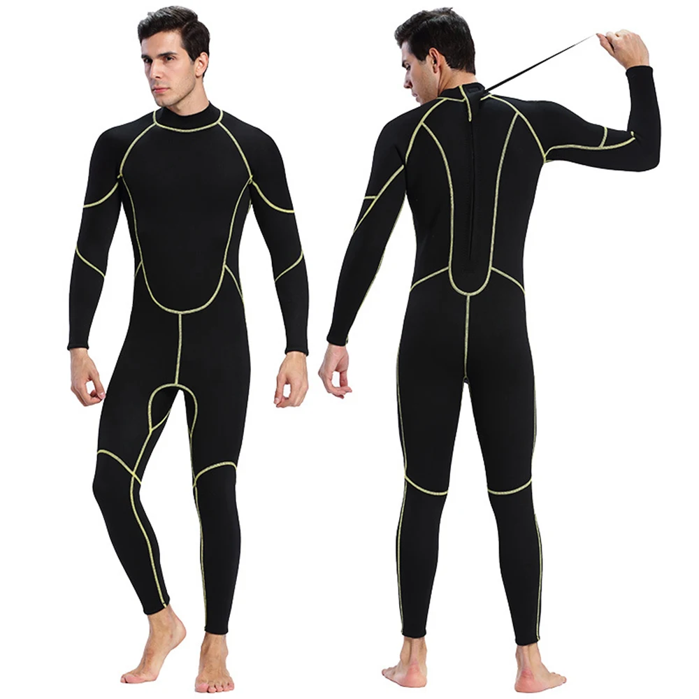 

FunFishing Neoprene Wetsuit Back Zip Long Sleeve for Diving Surfing Snorkeling One Piece Wet Suit for Men