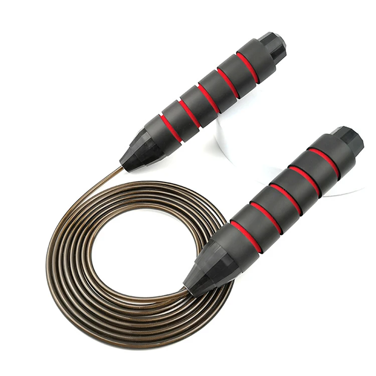 

Best popular unisex PP PVC Sports Outdoor Indoor Fitness Weighted Jump Rope, Black,black/red,black/blue,black/green